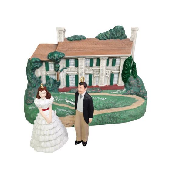 Hallmark Ornament 1996 Gone With The Wind 3 Piece Display Set Complete Boxed Vtg - Picture 1 of 12